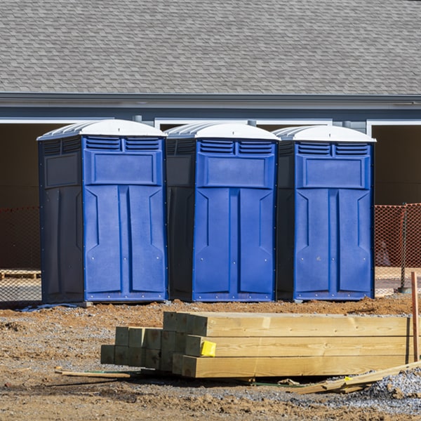 how can i report damages or issues with the portable restrooms during my rental period in Hawarden